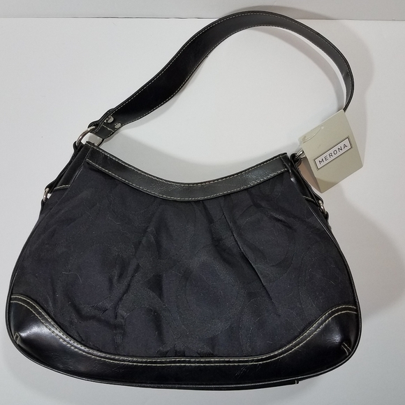 Merona Black Hobo Bag Nwt - Picture 1 of 8